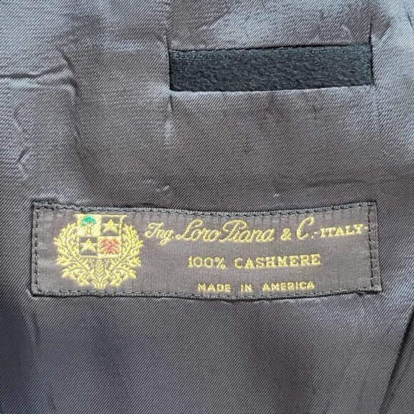 Loro Piana Hugo Boss Men's Black Cashmere Wool Sport Coat Blazer Jacket Size 42R - Picture 9 of 15